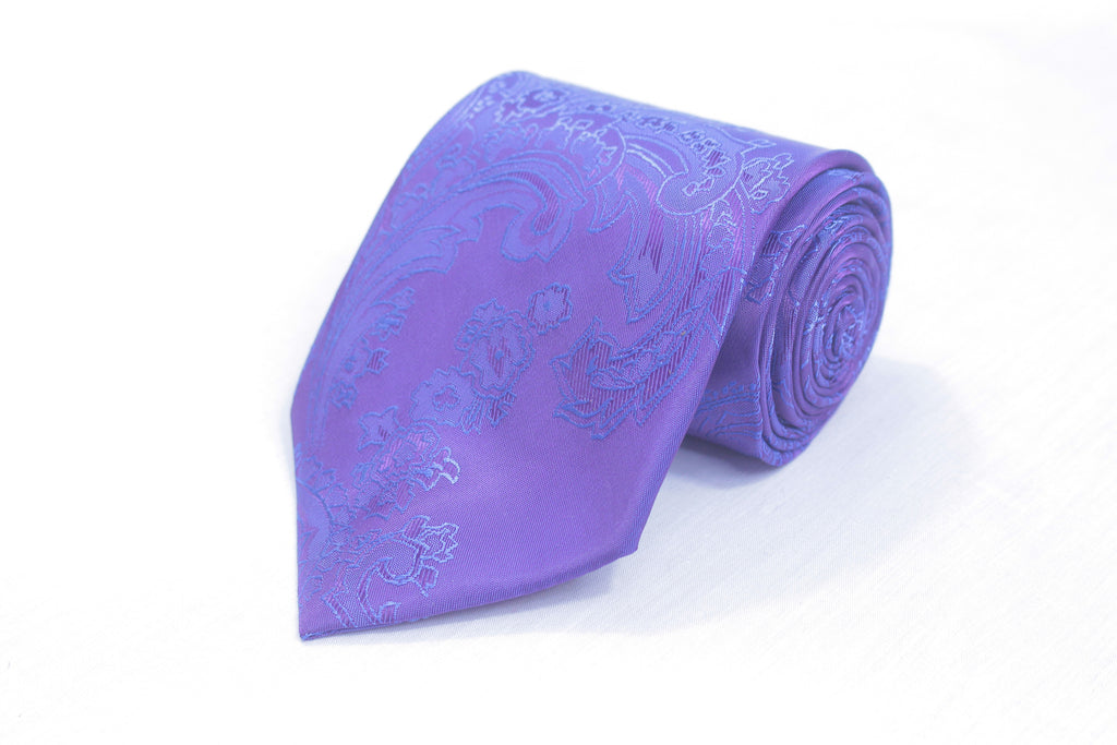 Purple Pattern Tie 100% Silk