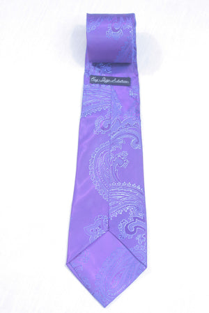 Purple Pattern Tie 100% Silk